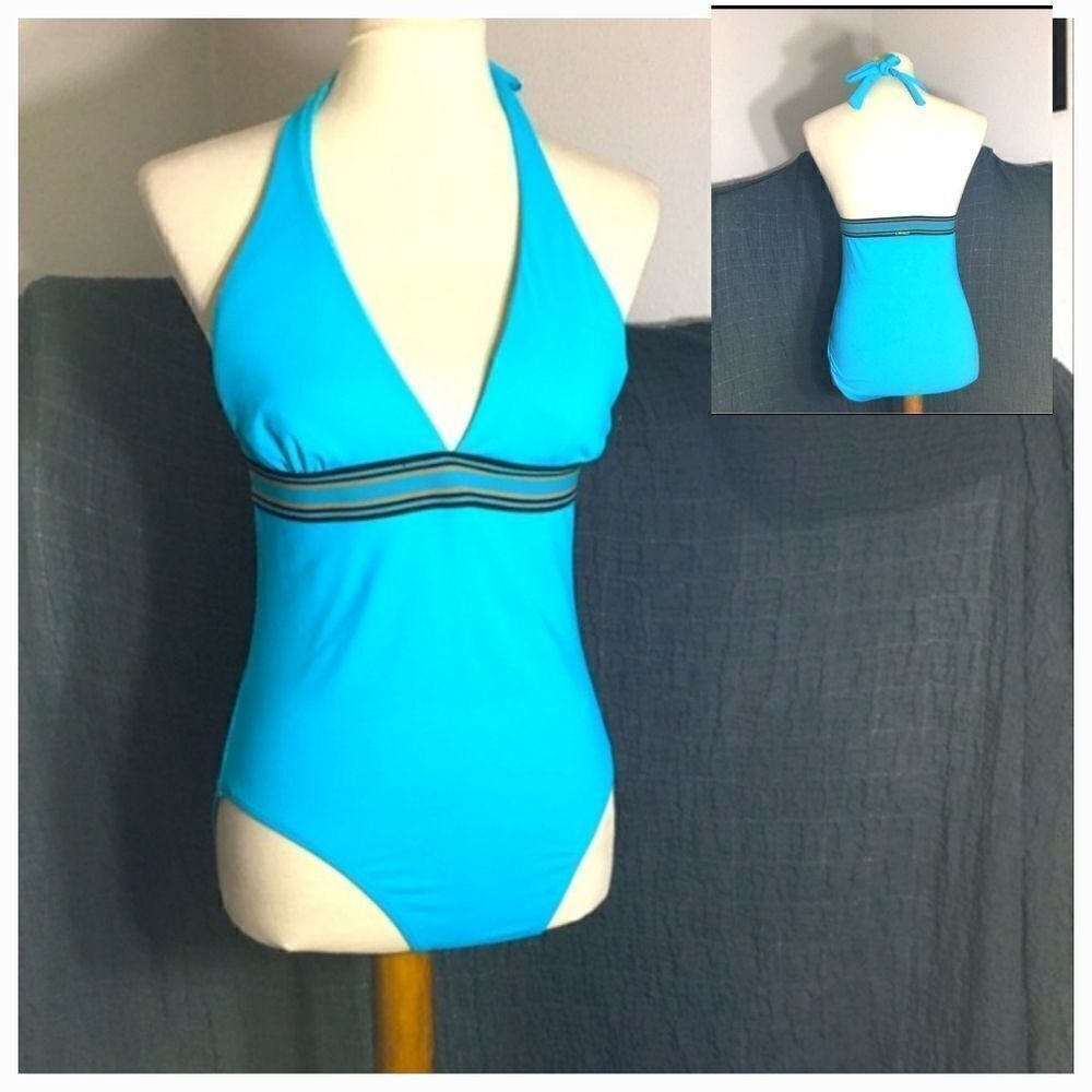 Anne Cole Blue One Piece Swimsuit Size 10